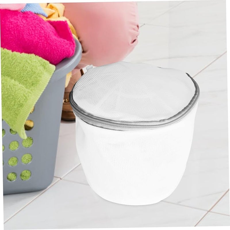 4Pcs White Mesh Laundry Bags Zippered for Delicates Bras Optimal Cleaning Storage - Image 4